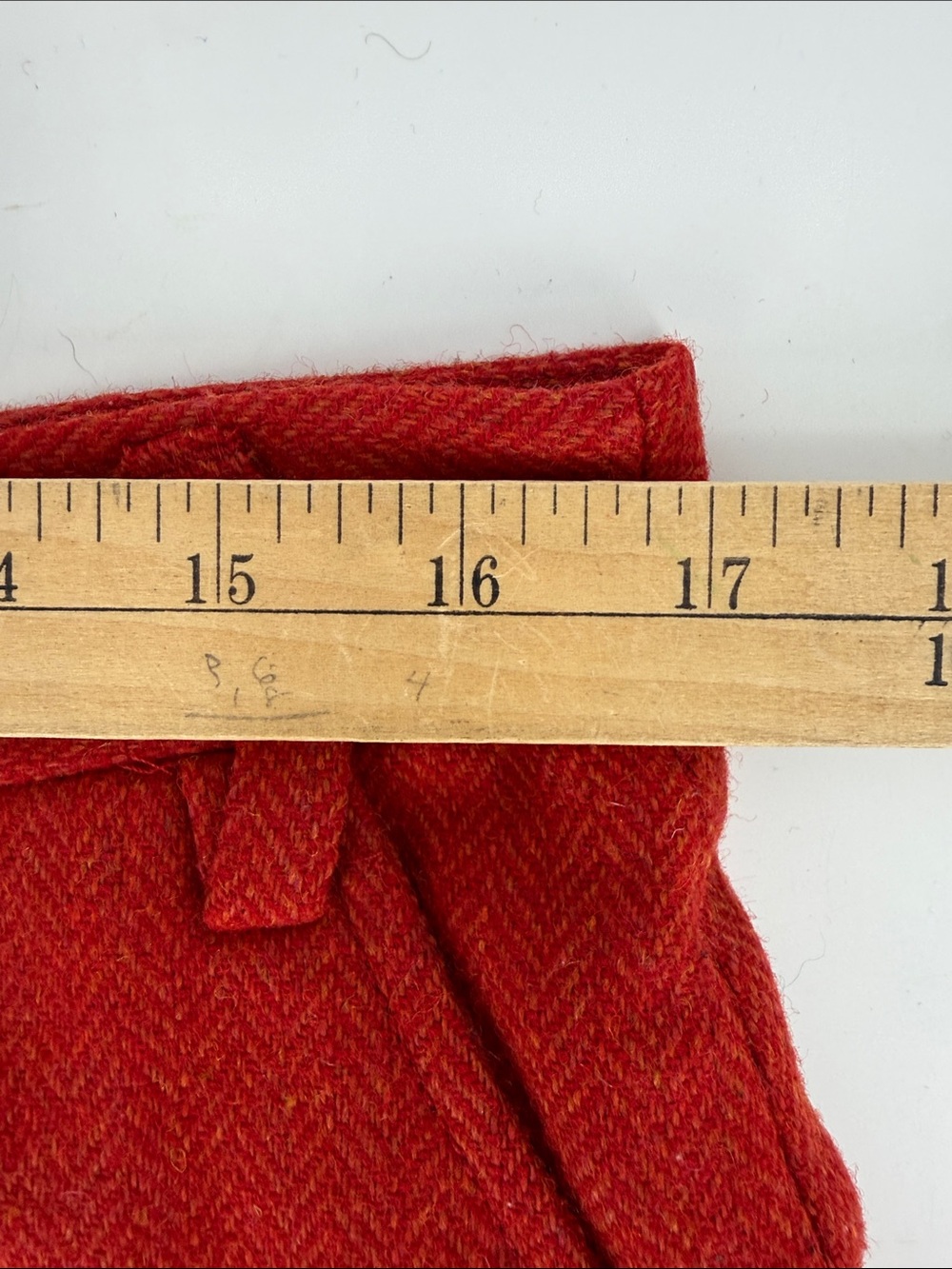 J. Crew Red Orange Herringbone A-Line Skirt size 10 Feminine - Picture 10 of 11